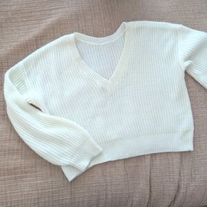 Reversible White Lulus Sweater